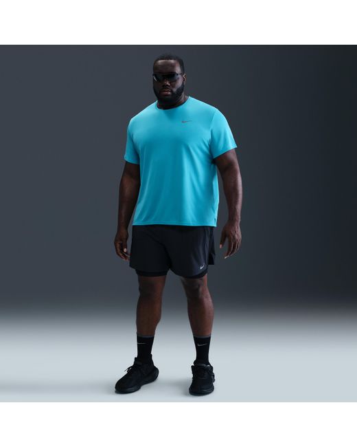 Nike Green Miler Dri-Fit Uv Short-Sleeve Running Top for men