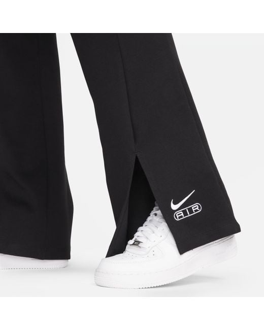 Nike Black Air High-waisted Full-length Split-hem Leggings