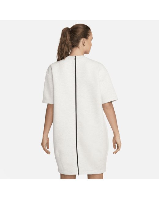 Nike White Sportswear Tech Fleece Oversized Dress