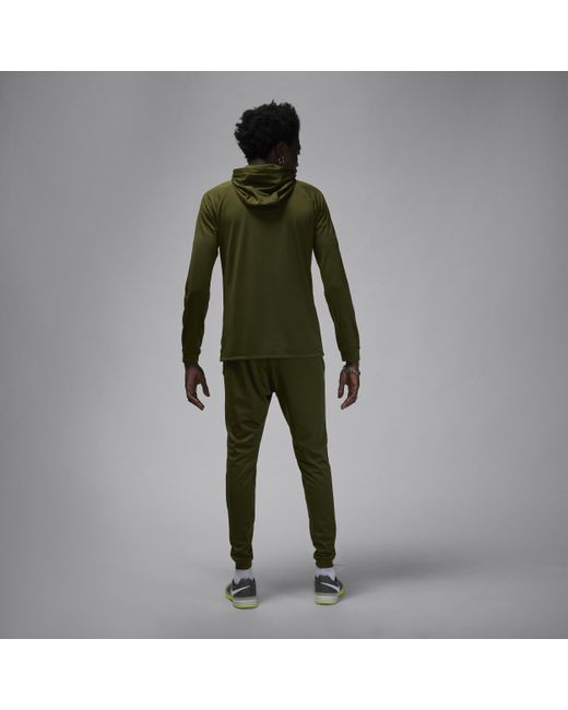 Nike Green Paris Saint-germain Strike Fourth Jordan Dri-fit Football Hooded Tracksuit Polyester for men