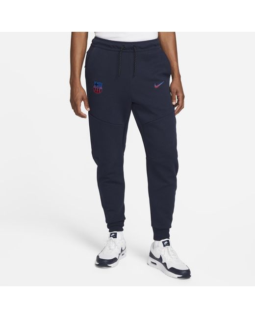 Nike F.c. Barcelona Tech Fleece Joggers Blue for Men | Lyst UK
