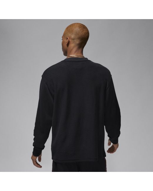 Nike Black Jordan Flight Mvp Long-sleeve Fleece Top Cotton for men