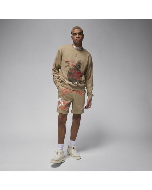 Nike Green Essentials Loopback Fleece Crew-neck Sweatshirt for men