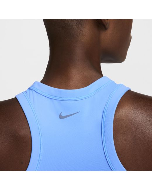 Nike One Fitted Korte Tanktop Met Dri-fit in het Blue