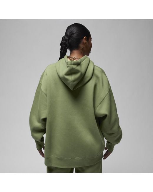 Nike Jordan Flight Fleece Pullover Hoodie in Green | Lyst UK