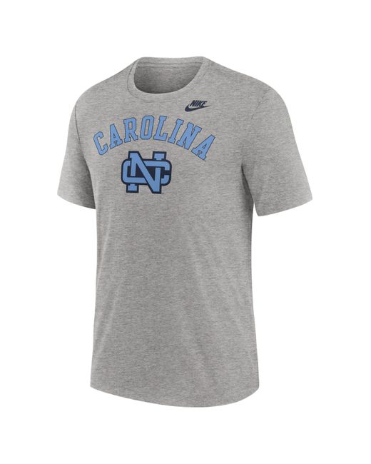 Nike Gray North Carolina Legacy Arch College T-Shirt for men
