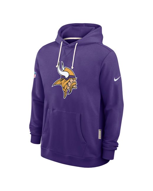Nike Purple Minnesota Vikings Initial Home Sideline Dri-Fit Nfl Pullover Hoodie for men