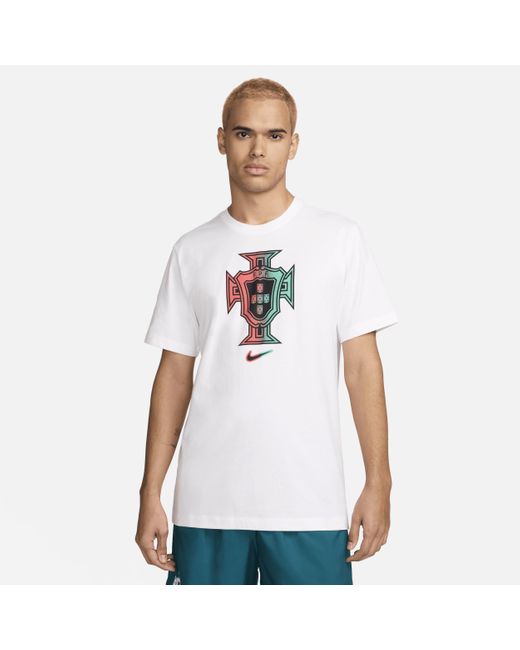 Nike White Portugal Football T-shirt for men