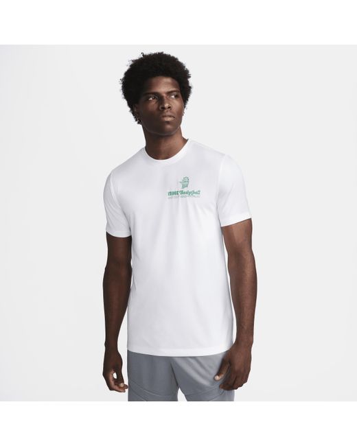 Nike White Dri-fit Basketball T-shirt for men