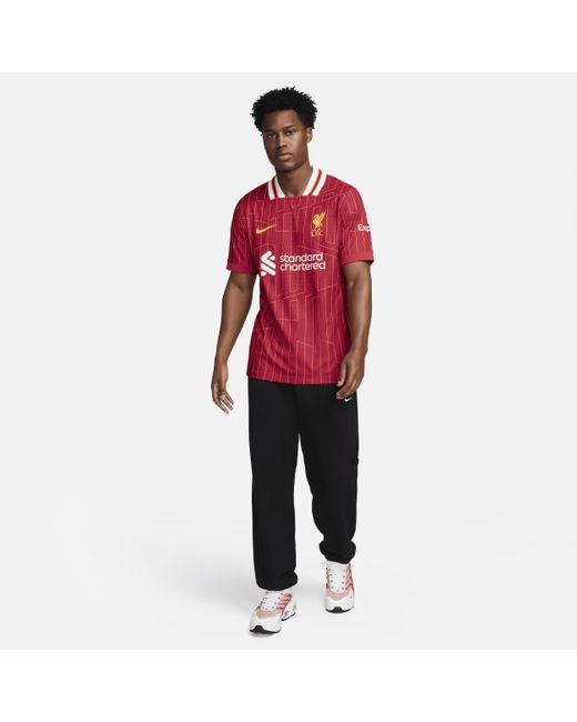 Nike Red Liverpool F.c. 2024/25 Match Home Dri-fit Adv Football Authentic Shirt Polyester for men