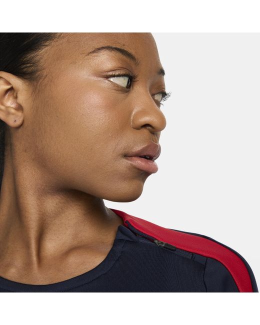 Nike Blue Usa Strike Dri-fit Soccer Crew-neck Top