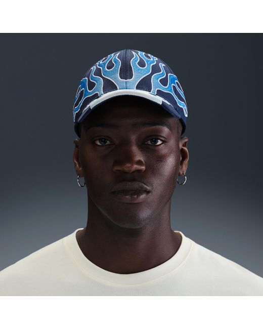 Nike Blue Club Cap Structured Og Flame Cap