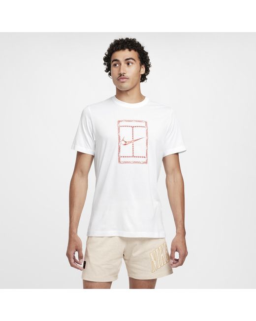 Nike White Court Dri-Fit Tennis T-Shirt for men