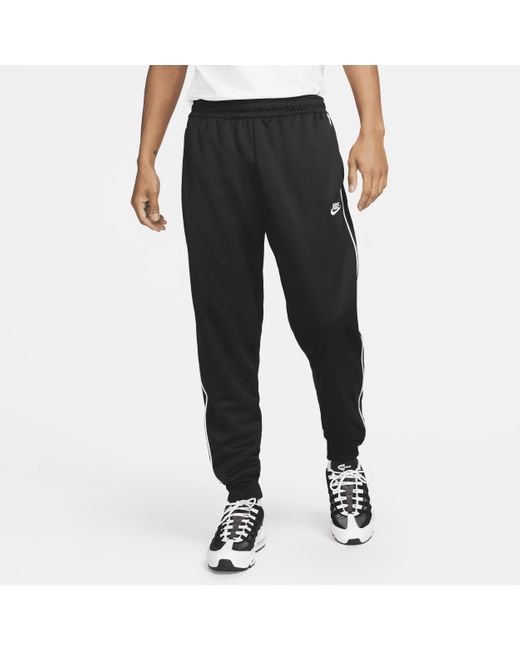 nike polyknit track pants in black