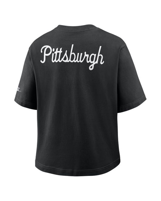 Nike Black Pittsburgh Steelers Rewind Pocket Boxy Nfl T-Shirt