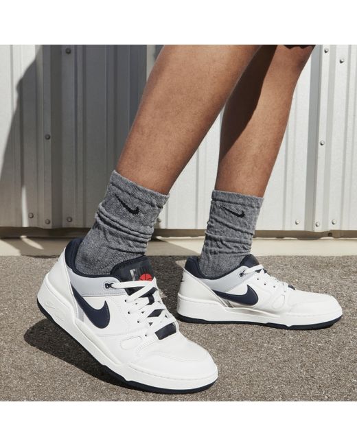 Nike White Full Force Low Shoes for men