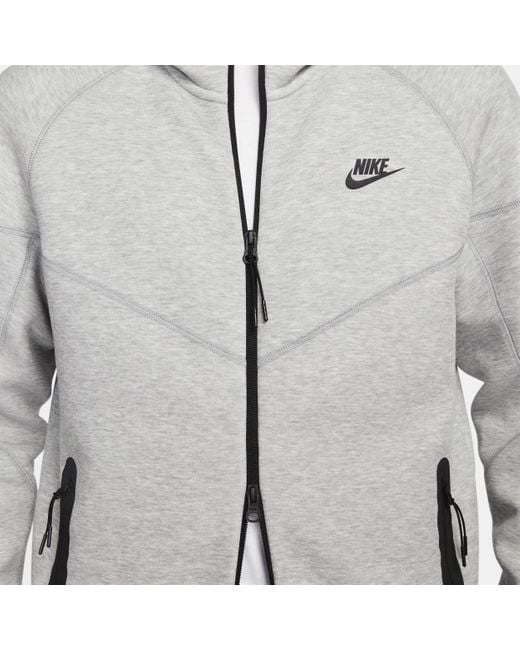 Nike Gray Sportswear Tech Fleece Windrunner Full-zip Hoodie for men