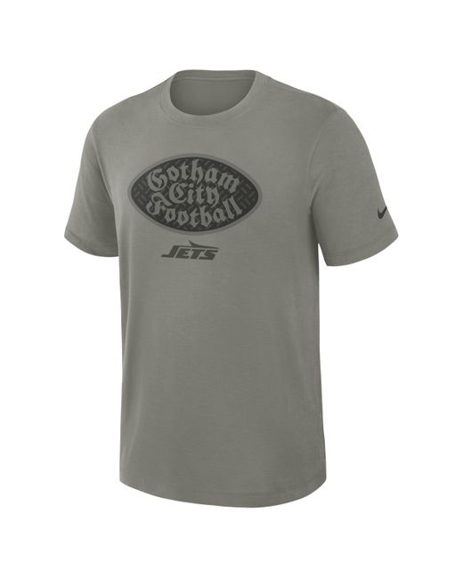Nike Gray New York Jets Rivalries Collection Slub Dri-Fit Nfl T-Shirt for men