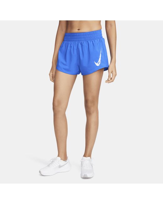 Nike Blue One Dri-fit Mid-rise 8cm (approx.) Brief-lined Shorts Polyester