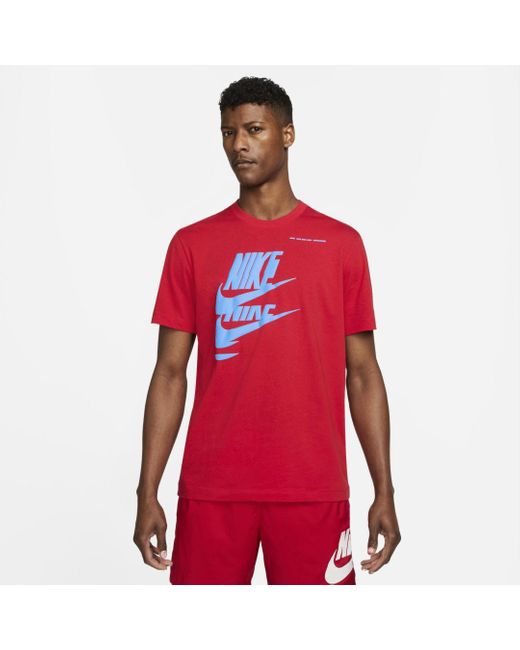 Nike Cotton Sportswear Sport Essentials+ Tshirt in University Red,University Blue (Red) for Men