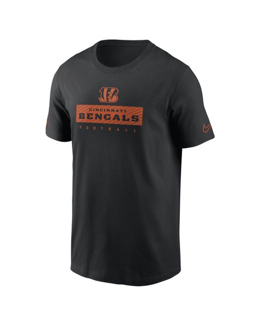 Nike Black Cincinnati Bengals Sideline Team Issue Dri-fit Nfl T-shirt for men