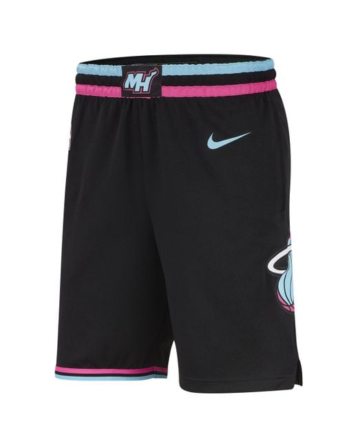 Shorts Miami Heat City Edition Swingman NBA di Nike in Black da Uomo