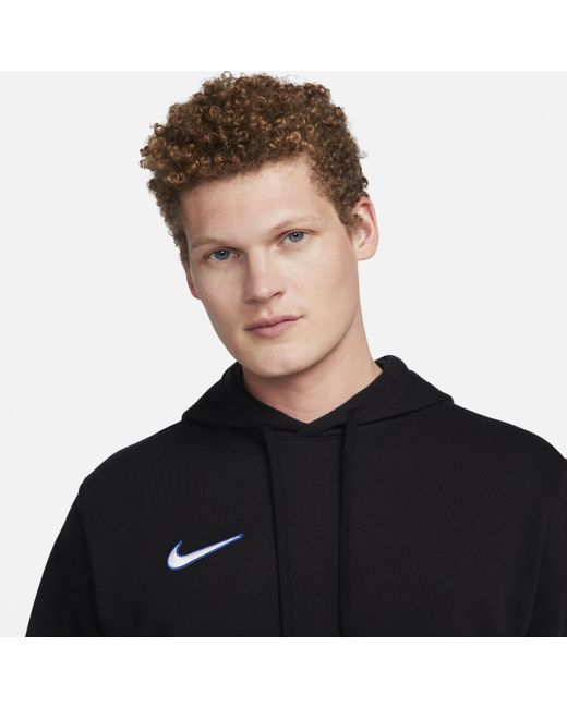 Nike Black Club Pullover French Terry Soccer Hoodie for men