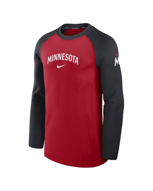 Nike Red Cleveland Guardians Authentic Collection Game Time Dri-fit Mlb Long-sleeve T-shirt for men