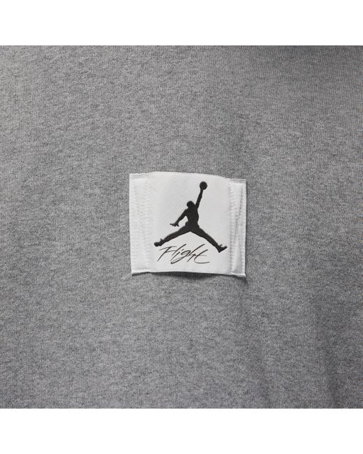 Nike Gray Jordan Essentials Fleece Crew-neck Sweatshirt Cotton for men