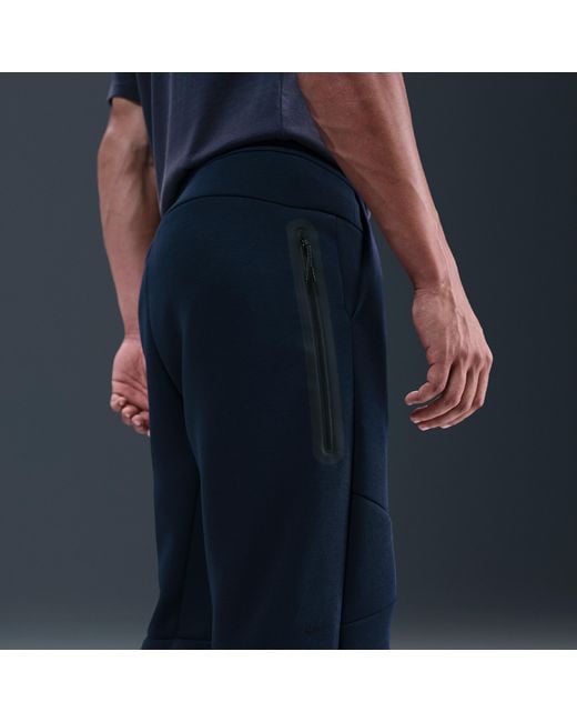Nike Blue Tech Open-Hem Fleece Pants for men