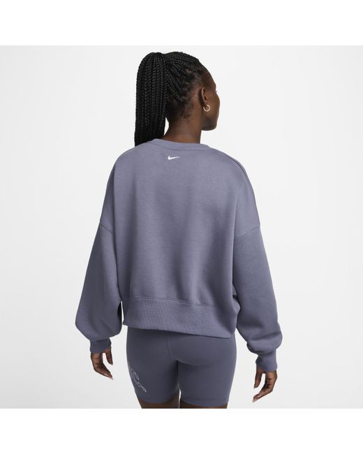 Nike Blue Sportswear Phoenix Fleece Over-oversized Crew-neck Sweatshirt