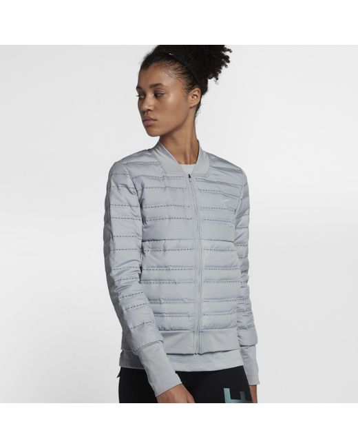 Nike Gray Aeroloft Women's Running Jacket