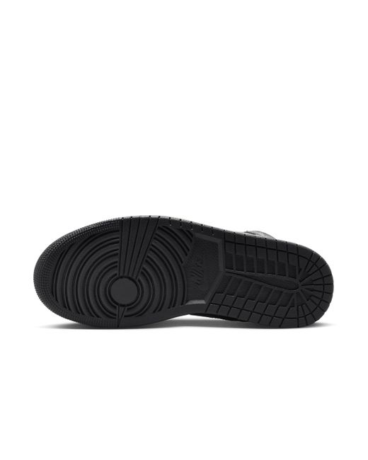 Nike Gray Air Jordan 1 Mid Se Shoes Leather