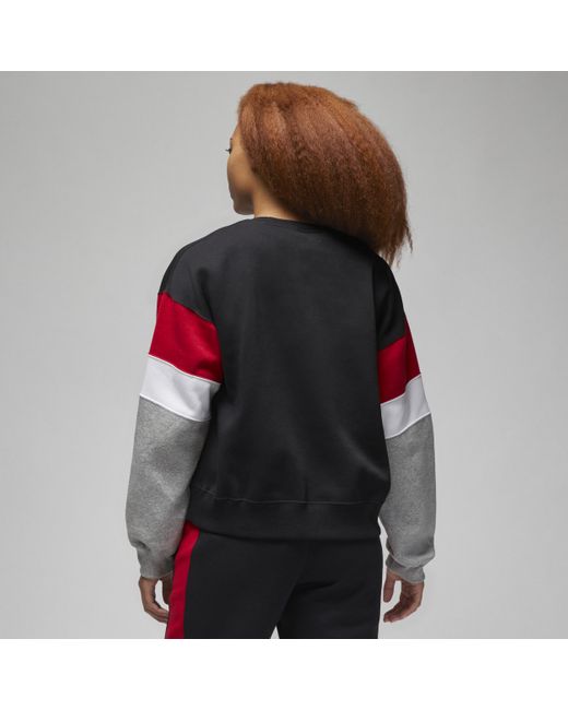 Nike Black Jordan Brooklyn Fleece Crew-neck Sweatshirt Polyester