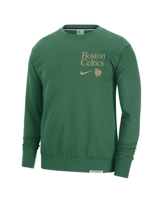 Nike Green Boston Celtics Standard Issue Dri-fit Nba Crew-neck Sweatshirt for men