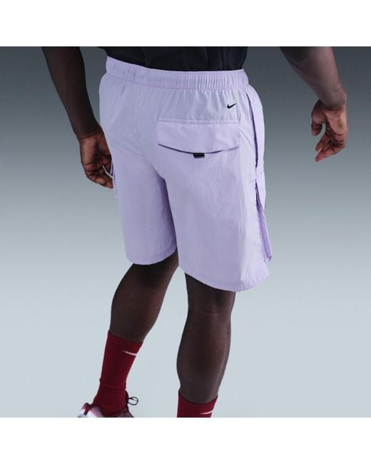 Nike Blue Tech Woven Cargo Shorts for men