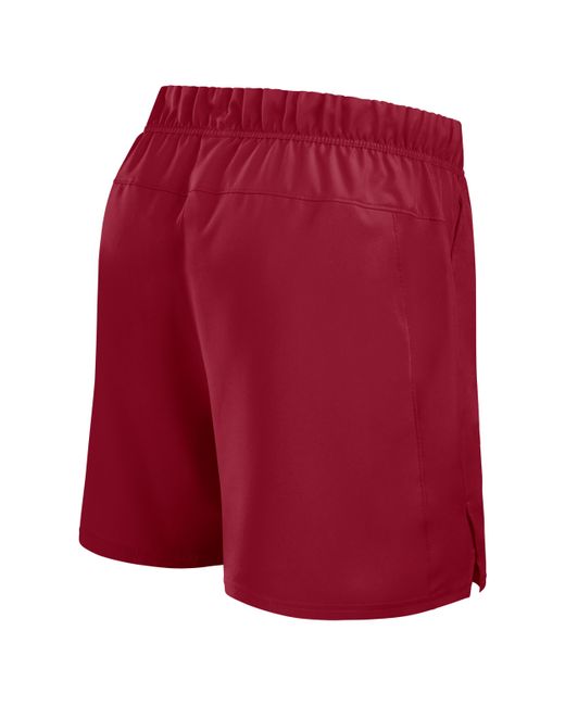 Nike Red Stanford Primetime Victory Primary Logo Menâ Dri-Fit College Shorts for men