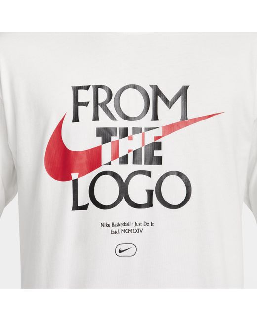 Nike White Max90 Long-sleeve Basketball T-shirt for men