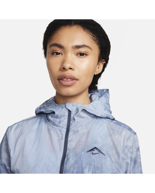 Nike Blue Trail Repel Running Jacket Nylon