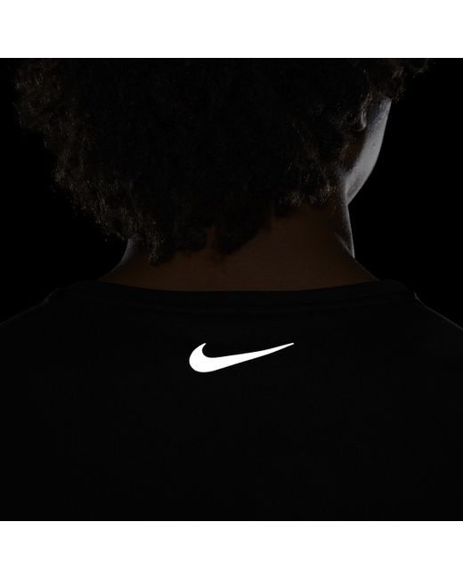 Nike Black Miler Flash Dri-fit Uv Short-sleeve Running Top for men