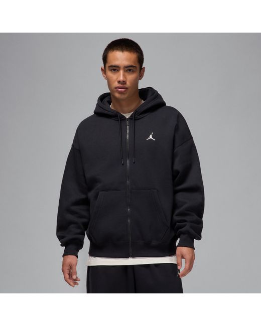Felpa Oversize Con Cappuccio E Zip A Tutta Lunghezza Brooklyn Fleece – Uomo di Nike in Black da Uomo