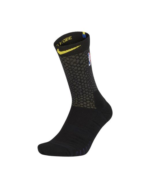 Nike Black Los Angeles Lakers City Edition Elite Quick Nba Crew Socks for men