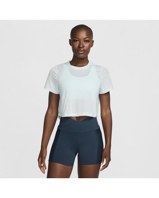 Nike White One Classic Breathe Dri-Fit Short-Sleeve Top