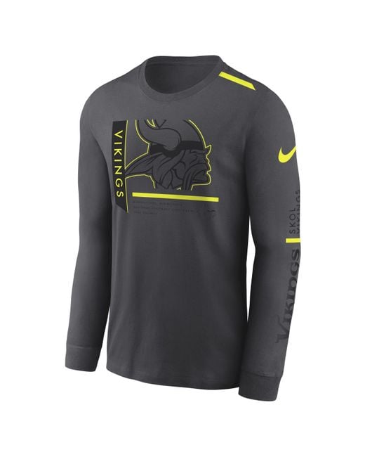 Nike Minnesota Vikings Volt Dri fit Nfl Long sleeve T shirt in