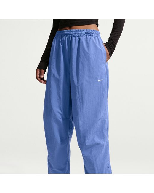 Nike Blue Sportswear Oversized High-Waisted Woven Pants