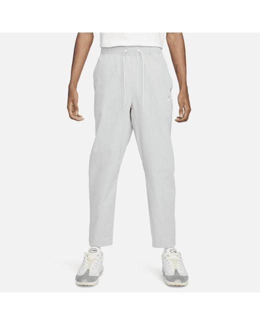 Nike Gray Club Woven Tapered-leg Trousers Polyester for men