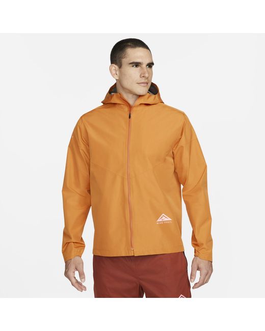 Nike Synthetic Gore-tex Trail Running Jacket Brown for Men - Lyst