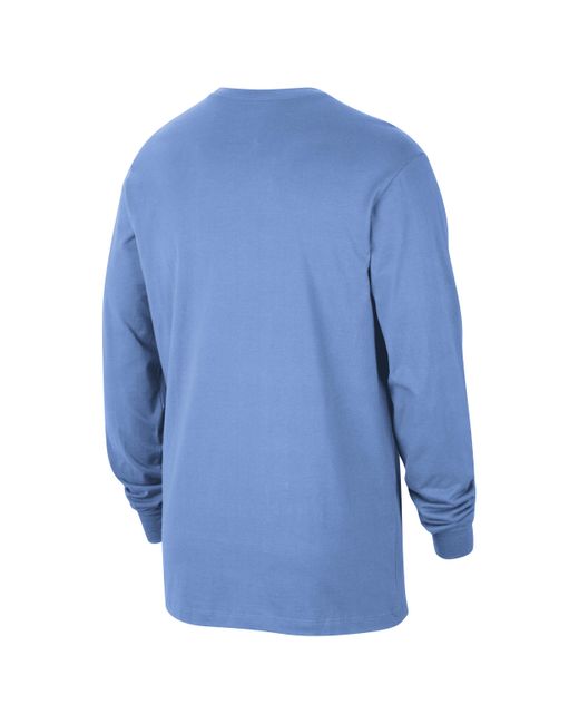 Nike Blue Unc College Long-sleeve T-shirt for men
