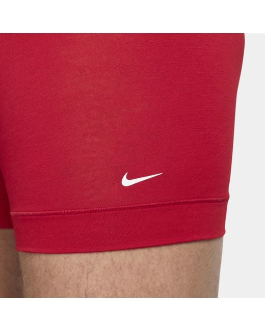 Nike Red Dri-fit Ultra Comfort Boxer Briefs (3-pack) for men