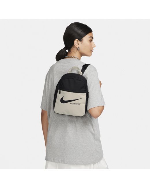 Nike Gray Sportswear Futura Plaid Mini Backpack (6l)